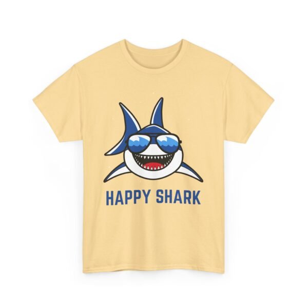 Happy Shark Unisex Heavy Cotton Tee - Fun & Casual Shark Graphic Shirt