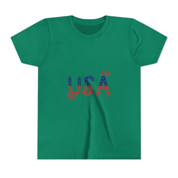Patriotic Youth Short Sleeve Tee - USA Design for Fourth of July & Independence Day Celebrations