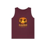 Summer Sunset Unisex Heavy Cotton Tank Top - Tropical Vibe Beachwear