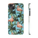 Tropical Flamingo Phone Case, Slim Case, Beach Vibes, Summer Accessory, Gift for Her, Travel Lover, Phone Accessories