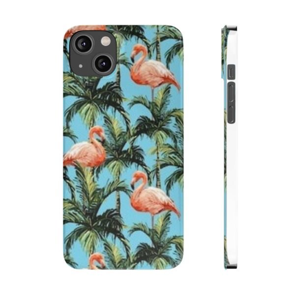 Tropical Flamingo Phone Case, Slim Case, Beach Vibes, Summer Accessory, Gift for Her, Travel Lover, Phone Accessories