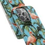 Tropical Flamingo Phone Case, Slim Case, Beach Vibes, Summer Accessory, Gift for Her, Travel Lover, Phone Accessories